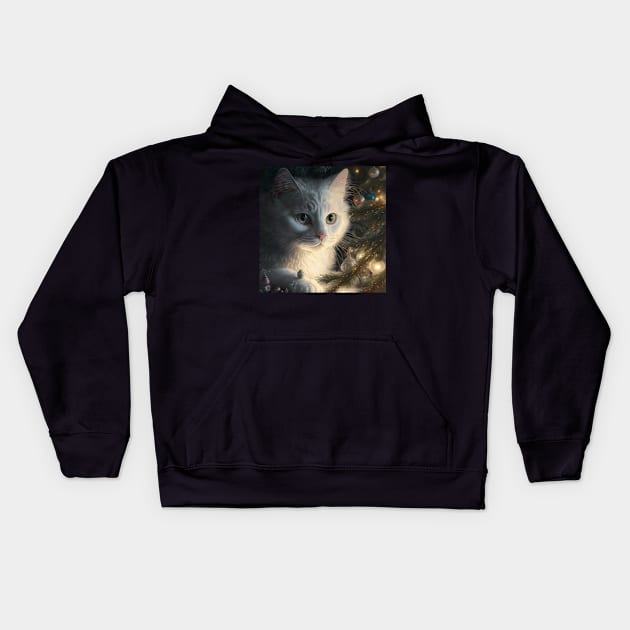 Cat Garland Kids Hoodie by AbstractArt14